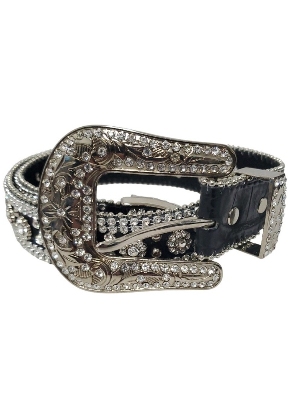 Angel Ranch Leather Rhinestone Belt - SM - Picture 3 of 16